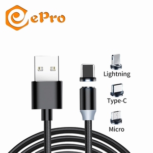 3 en <span class=keywords><strong>1</strong></span> USB magnético de <span class=keywords><strong>1</strong></span> M o 2M <span class=keywords><strong>Cable</strong></span> de carga USB de teléfono para iOS micro tipo C de Nylon del cargador del teléfono celular - Product Image 1