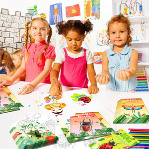 Ty021 bọ rùa và côn trùng màu cuốn sách tự làm phim hoạt hình động vật lỗi vẽ cuốn sách cho trẻ em sinh nhật đảng trang trí - Product Image 5