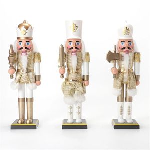 Muñecos Cascanueces Musicales Pintados a Mano, Paquete de 3, 38 cm, Figuras Iluminadas y Móviles para Decoración de Fiestas Navideñas - Product Image 1