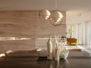 หินอ่อนธรรมชาติ UnionStone ดีไซน์ขัดเงา สีขาวงาช้าง ทราเวอร์ทีนสีเบจคลาสสิก แผ่นกระเบื้องหินอ่อนสีขาวงาช้าง สำหรับผนังและพื้น - Product Image 4