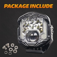 OVOVS Feux de route à LED avec lumière laser et DRL Super Bright Driving Lamps Amber Led Pods 7 pouces pour Camions Pickup 4x4 SUV AT