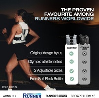 Gilet d'hydratation pour la course à pied avec porte-téléphone et bouteille d'eau de 500 ml/17 oz |   Nylon réfléchissant |   Ajustable 18 pouces