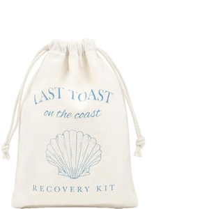 Nouveau sac cadeau en coton recyclable imprimé par transfert thermique avec cordon de serrage pour autocollants de fête, bougies et rangement de bijoux, idéal pour l'exportation transfrontalière - Product Image 1