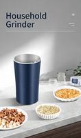 Moulin à poudre portable en acier inoxydable pour usage domestique, hôtelier et automobile, avec réduction du bruit, pour grains médicinaux et café
