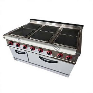 Estufa Eléctrica de Alta Potencia con 6 Quemadores y Horno de Doble Cubierta para Cocinar en Grandes Volúmenes en Restaurantes Grandes - Product Image 2