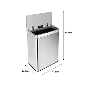 13 Gallon 50 Liter Stainless <strong>Steel</strong> Waste <strong>Bin</strong> Touchless Rectangular Motion Sensor Trash Can Smart Garbage Can for Kitchen - Product Image 3