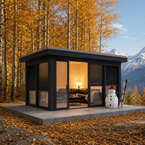 Gazebo Motorizado <span class=keywords><strong>de</strong></span> Aluminio <span class=keywords><strong>de</strong></span> Grado Comercial para Uso en Exteriores, Jardín, Patio, Paisajes Invernales Nevados - Product Image 2
