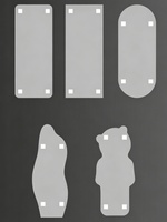 Miroir autocollant en acrylique HD incassable, souple, en plastique, non en verre, à fixer au mur, pleine longueur