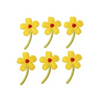 Patch brodé coloré personnalisable 2026 motif marguerites pour sacs, chaussures, chapeaux et décorations de vêtements – Autocollants DIY