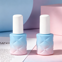 Flacon vide de vernis gel de luxe 15 ml, OEM/ODM, flacon de vernis à ongles personnalisé, vente en gros d'usine, flacon en verre fantaisie pour gel UV
