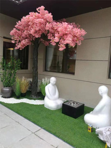 Sakura artificielles avec fleurs de <span class=keywords><strong>cerisier</strong></span>, 100 cm, 5 pieds, led, 3D, un arbre pour un mariage, fausse plante, pour l'extérieur, <span class=keywords><strong>rose</strong></span> et blanc, K01203 - Product Image 3