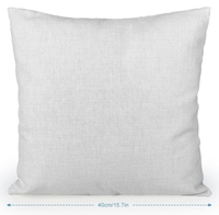 Taie d'oreiller en lin blanc 16 * 16in Sublimation Blanks Pocket Book Cushion Cover Home/Hotel Use Sublimation Throw Pillows