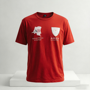 T-shirt de campagne politique personnalisé en polyester 100 %, logo <span class=keywords><strong>AREP</strong></span> AB, RDC Congo, séchage rapide, respirant, pour élection/rassemblement politique - Product Image 1