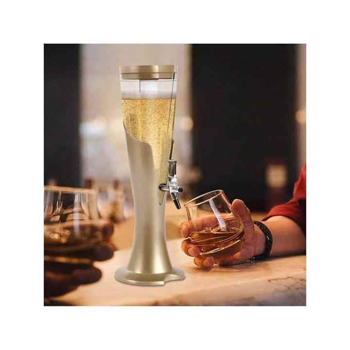3L Durable Drink Dispenser Removable Freeze Tube for Perfectly Iced Beverages for Bars Parties Home Use Tabletop Dispenser