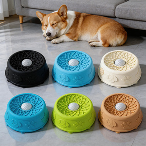 Slow Feeder Dog Bowl with <b>Rolling</b> Ball, Anti-Choking Puzzle Feeder for Small & Medium Dogs, Interactive Licking <b>Mat</b> for Anxiety - Product Image 3