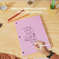 Papier à feuilles mobiles ligné pour carnet, format A4, recharge imprimée, rechargeable, 3 trous, 70-80 g/m², couleur personnalisée, échantillon personnalisé