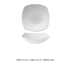 Piatto Fondo Quadrato in Vetro Bianco <span class=keywords><strong>Bormioli</strong></span> <span class=keywords><strong>Rocco</strong></span> Eclissi 21,3 x 21,3 cm per Ristoranti, Catering, Forniture Alberghiere, Vendita all'Ingrosso - Product Image 3