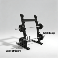 VIGFIT Support de rangement vertical robuste en acier pour barres d'haltères, support simple face pour barres de musculation, idéal pour centre d'entraînement