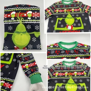 Sudadera Unisex con Cuello Redondo, Diseño Navideño Europeo Americano del <span class=keywords><strong>Grinch</strong></span> con Cabello Verde, Poliéster, Impresión Digital 3D, Patrón de Dibujos Animados, Informal, Larga - Product Image 3