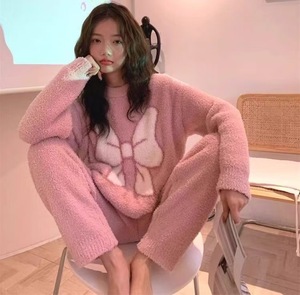 Novo Conjunto de Pijama Feminino de Inverno 2026: Flanela Grossa, Fleece Coral, Desenho Animado, Roupa de Dormir Quente de Manga Comprida para Mulheres - Product Image 4