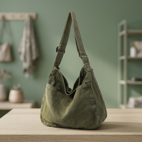 Sac fourre-tout en toile de couleur unie avec fermeture éclair, doublure en polyester résistante à l'eau, pour toutes les saisons, usage quotidien, shopping, style bohème pour femmes