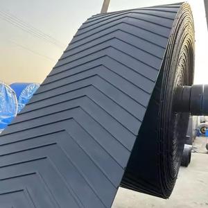 पी 400/4 जर्मन तकनीक 5 मिमी ऊंचाई चेवरन बनाम पैटर्न जीप रबर बैंड औद्योगिक खनन रबर कन्वेयर बेल्ट - Product Image 2