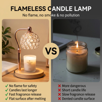 Vente en gros Lampe à cire fondante écologique Réchauffeur de lampe à bougie de luxe moderne parfumé avec minuterie gradateur