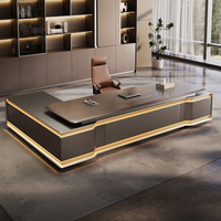 Bureau de direction de luxe avec design élégant et durable, écologique, facile d'entretien quotidien, avec armoire de classement et garantie de 5 ans