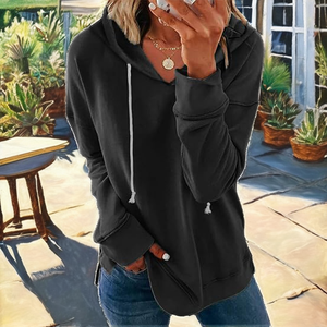 Womens Hoodies Custom Brand Logo Print Embroidery Blank Hooded Pullover Streetwear Loose Fit Autumn Winter Female <b>Tops</b> - Product Image 2