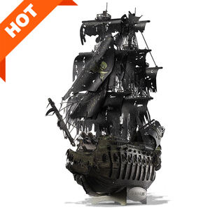 Piececool 3D bulmacalar büyük korsan gemisi uçan hollandalı deniz taşıtları gemi bina oyuncaklar <span class=keywords><strong>Model</strong></span> kitleri yetişkinler için el sanatları - Product Image 2