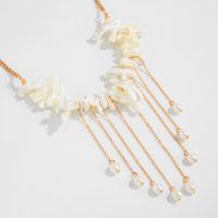Collier de vacances chic en coquillages naturels, perles et pierres, style bohème, avec pompon, pour femme, vente en gros, bijoux fantaisie, coffret cadeau, ensembles élégants