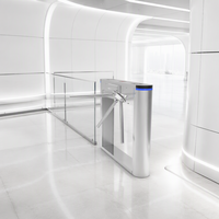 Système de contrôle d'accès à tripode avec code QR et carte RFID, en acier inoxydable 304, moteur sans balais, compatible IC/Carte, pour station de métro