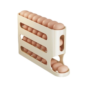 Distributeur d'œufs automatique à 4 niveaux, organisateur de rangement pour la cuisine, accessoires en plastique durable, fabriqué en usine - Product Image 2