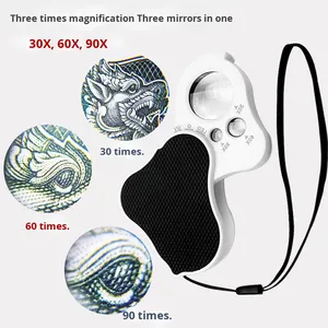 Loupe LED 30X 60X 90X Matériau ABS pour bijoux et antiquités pour visualiser <span class=keywords><strong>des</strong></span> motifs et étudier les <span class=keywords><strong>champignons</strong></span> UV - Product Image 2