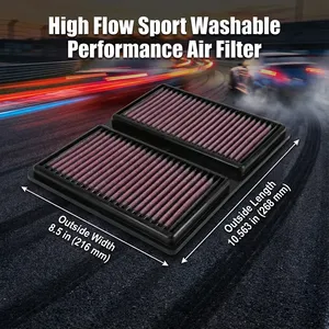 Filtro de Aire Deportivo Lavable de Alto Flujo para Skoda <span class=keywords><strong>Kamiq</strong></span> NV, Karoq NU7, Fabia III NJ, Citigo JJ <span class=keywords><strong>1.0</strong></span> <span class=keywords><strong>TSI</strong></span> 2017-2020, 04C129620A - Product Image 3