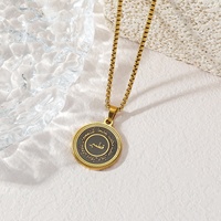 Collar de Acero Inoxidable con Colgante Islámico Árabe con Patrón Vintage, Caligrafía, para Eid, Venta al por Mayor para Hombres y Mujeres