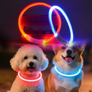 Coleira LED RGB para Animais de Estimação - Colar Brilhante à Prova d'Água Recarregável via USB-C para Cães e Gatos - Product Image 6