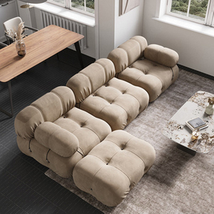 طقم أريكة من الصوف الإيطالي بتصميم منسوج، مع إكسسوارات متناسقة مجانية، أثاث فاخر لغرفة المعيشة - Product Image 4