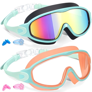 <span class=keywords><strong>Gafas</strong></span> de Natación y Buceo para Niños, Gran Venta, Montura Grande, Lentes de PC Electrochapadas, Impermeables, Antivaho, Protección UV, Visión Amplia - Product Image 6