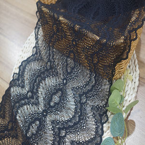 Groothandel 24Cm Zwart Stretch Kant Rand Mesh Kant Stoffen Voor Jurk Lingerie - Product Image 6