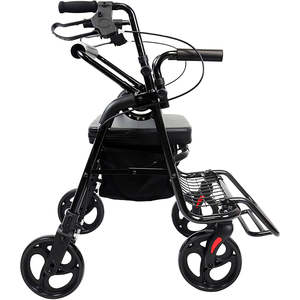 Andador/Silla de Ruedas (2 en 1), Andador con Silla para Personas Mayores y Adultos, Negro, KMINA K10047 - Product Image 6
