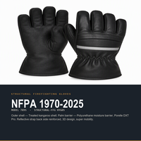 Gants de pompier en cuir NFPA 1970-2025, modèle 7895, gants de sauvetage résistants au feu
