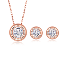 Kalung Moissanite Perak Sterling 925 Berkilau Klasik untuk Wanita, Hadiah Ulang Tahun Pernikahan