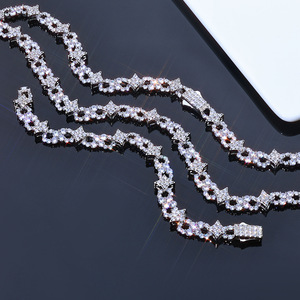 สร้อยคอจี้รูปดาวประดับมอยส์ซาไนต์ เงินแท้ 925  แบบฮิปฮอป  ระดับ VVS  หรูหรา  ผ่านการทดสอบเพชร GRA  เครื่องประดับสำหรับผู้ชายและผู้หญิง - Product Image 3