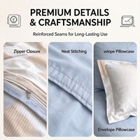 Ensemble de linge de lit 100 % coton personnalisé OEM ODM, housse de couette, drap plat, taie d'oreiller pour dortoir étudiant, vente en gros