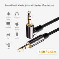 Gros Jack 3.5mm Câble D'extension Audio Fil Plaqué Or Corde Aux Câble AUXILIAIRE AUX 3.5mm Voiture 3.5mm Câble Audio