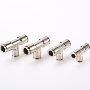 Conector en T Endotraqueal Serie PEG 4/6/8/10/12, Recubierto de Cobre y Níquel, Conexión Rápida, Reductor PEG de Apriete Rápido, Piezas Neumáticas - Product Image 1