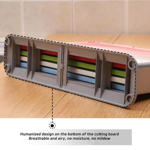 Dapur plastik zaitun bulat/persegi/persegi panjang indeks warna pengodean memotong blok Set papan pemotong - Product Image 3