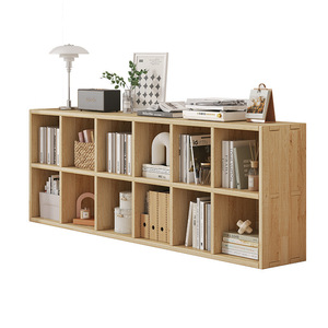 Estantería de madera maciza Bona Gold Square con rejilla, 12 mm de grosor, minimalista, de pie, con gran capacidad de almacenamiento para dormitorio - Product Image 1