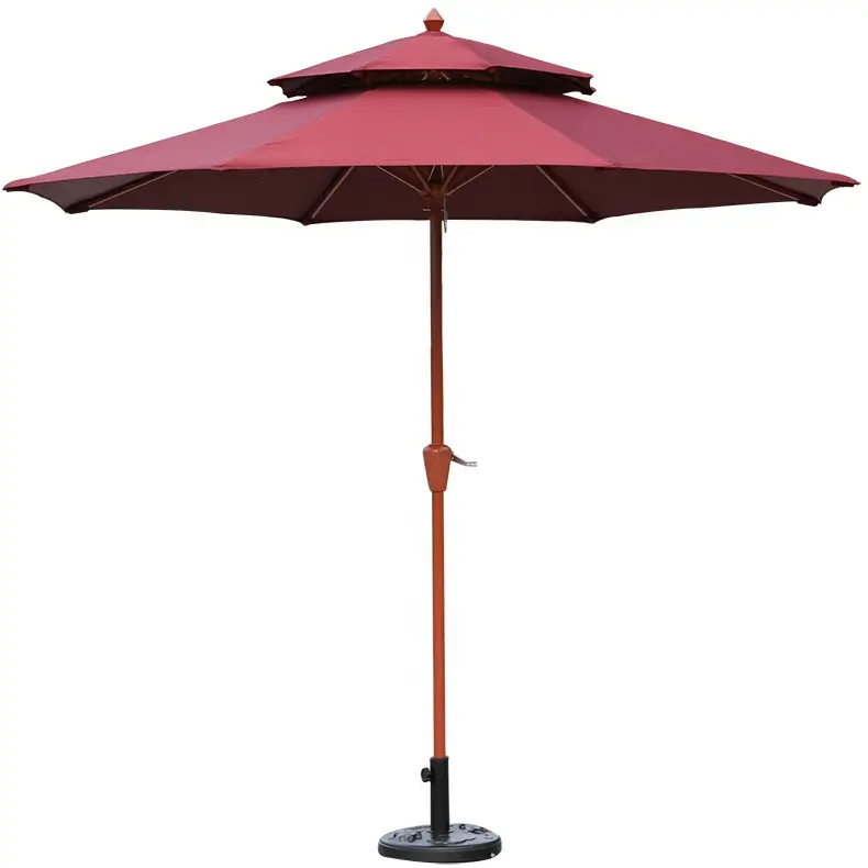 야외 Funiture 9 안뜰 우산 야외 테이블 시장 우산 푸시 버튼 틸트/크랭크 카페 비스트로